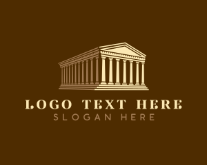 Heritage - Architecture Greek Parthenon logo design