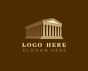 Classical Building - Architecture Greek Parthenon logo design