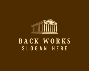 Architecture Greek Parthenon logo design