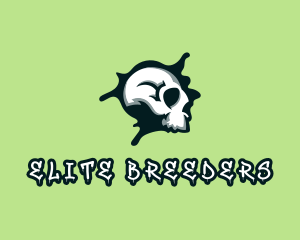 Graffiti Skull Paint logo design