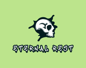 Undead - Graffiti Skull Paint logo design