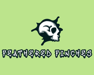 Graffiti Skull Paint logo design