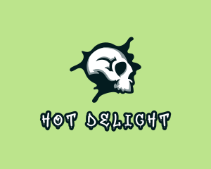 Graffiti Skull Paint logo design