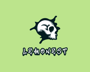 Horror - Graffiti Skull Paint logo design
