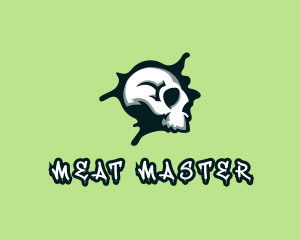 Graffiti Skull Paint logo design