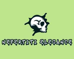 Graffiti Skull Paint logo design