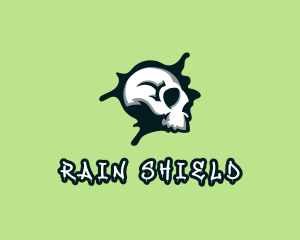 Graffiti Skull Paint logo design