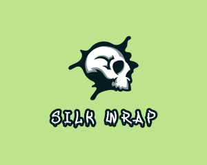 Graffiti Skull Paint logo design