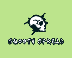 Graffiti Skull Paint logo design