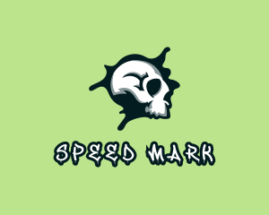 Graffiti Skull Paint logo design