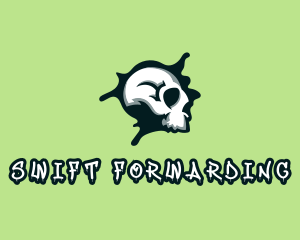 Graffiti Skull Paint logo design