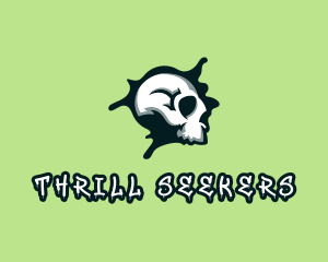 Graffiti Skull Paint logo design