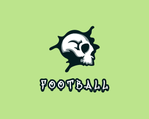 Streaming - Graffiti Skull Paint logo design