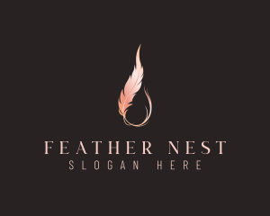 Bird Feather Spa logo design