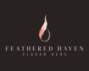 Avian Feather Spa logo design