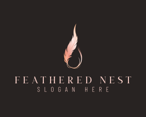 Bird Feather Spa logo design