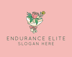 Rose Florist Bouquet  logo design