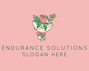 Rose Florist Bouquet  logo design