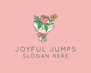 Rose Florist Bouquet  logo design