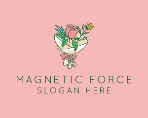 Rose Florist Bouquet  logo design