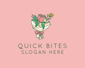 Rose Florist Bouquet  logo design