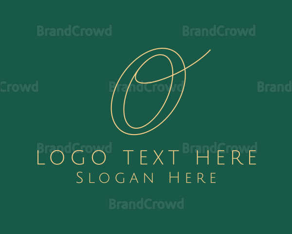 Elegant Swoosh Letter O Logo