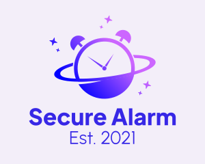 Alarm - Planet Alarm Clock logo design