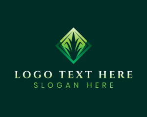 Vegan - Grass Lawn Gardening logo design