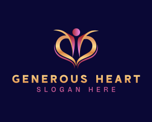 Heart Love Humanitarian logo design