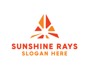 Pyramid Sun Light logo design