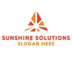 Pyramid Sun Light logo design