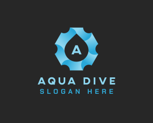 Aqua Gear Water Drop logo design