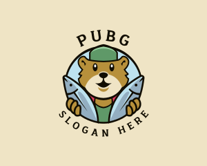 Restaurant - Fishing Bear Animal logo design