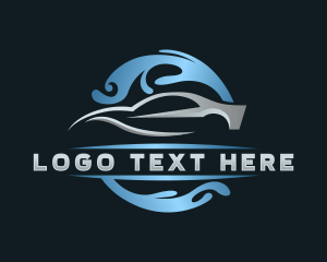 Mechanic - Racing Car Wave logo design