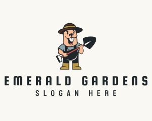 Groundhog Gardener Shovel logo design