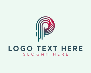 Machine Learning - Modern Technology Letter P logo design