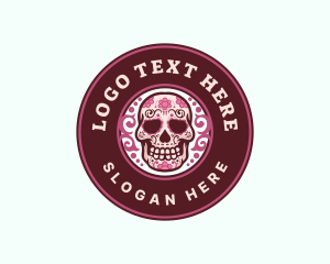 Dead - Mexican Calavera Skull logo design