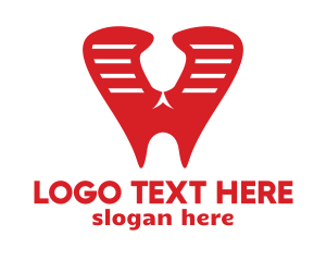 Snake - Red Cobra Tooth logo design