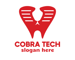 Cobra - Red Cobra Tooth logo design