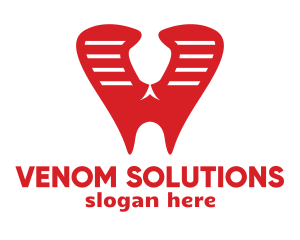 Venom - Red Cobra Tooth logo design