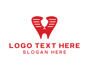 Snake - Red Cobra Tooth logo design