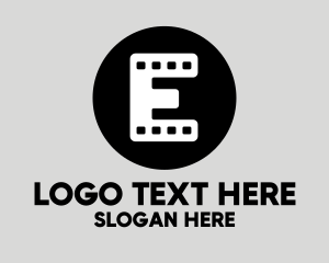 Film Production - Film Strip Letter E logo design
