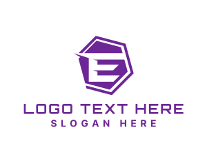 Letter E - Industrial Hexagon Business Letter E logo design