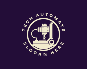 Automation - CNC Machine Laser Tech logo design