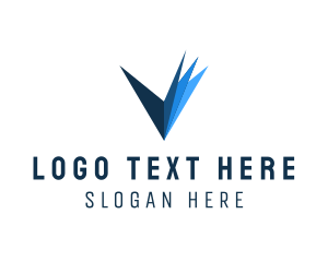 E Commerce - Flipping Page Book Letter V logo design