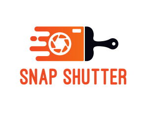 Shutter - Camera Shutter Brush logo design