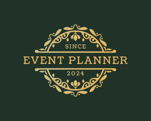 Floral Upscale Event Planner  logo design