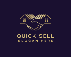 Sell - Real Estate Housing Handshake logo design