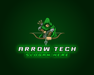 Hooded Archer Hunter logo design