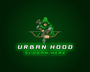 Hooded Archer Hunter logo design